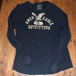 American Eagle Outfitters Blue  Thermal Long Sleeve